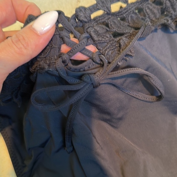 Ale by Alessandra Free Spirit Crochet-Trim Bikini Bottom in Black - Picture 6 of 6